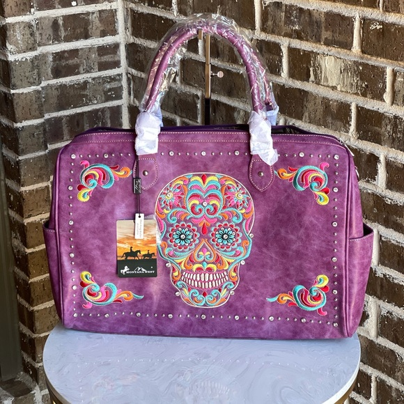 Montana West Sugar Skull Collection Duffle Bag - Picture 9 of 9
